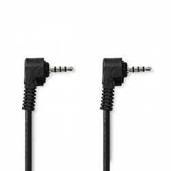 Audio-Videokabel | 3,5 mm Male | 3,5 mm Male | Vernikkeld | 2.00 m | Rond | PVC | Zwart - cvgp22000bk20