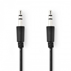 Stereo-Audiokabel | 3,5 mm Male | 3,5 mm Male | Vernikkeld | 2.00 m | Rond | Zwart | Envelop - cagp22005bk20