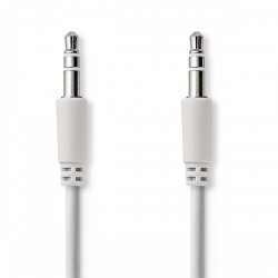 Stereo-Audiokabel | 3,5 mm Male | 3,5 mm Male | Vernikkeld | 1.00 m | Rond | Wit - cagp22010wt10