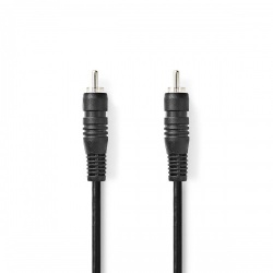 Digitale Audiokabel | RCA Male | RCA Male | Vernikkeld | 1.00 m | Rond | PVC | Zwart | Envelop - cagp24170bk10