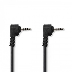 Audio-Videokabel | 3,5 mm Male | 3,5 mm Male | Vernikkeld | 1.00 m | Rond | PVC | Zwart - cvgb22000bk10