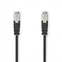 CAT5e-Kabel | SF/UTP | RJ45 Male | RJ45 Male | 1.00 m | Rond | PVC | Zwart | Envelop - ccgp85121bk10