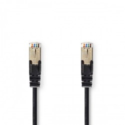 CAT5e-Kabel | SF/UTP | RJ45 Male | RJ45 Male | 10.0 m | Rond | PVC | Zwart | Polybag - ccgp85121bk100