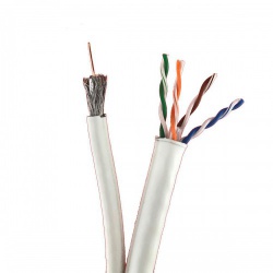 CAT6 UTP / COAX-18 Gecombineerde Installatiekabel Wit Eca 20 m - tn-cat6c18-20m