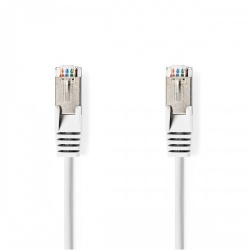 CAT6a-Kabel | SF/UTP | RJ45 Male | RJ45 Male | 10.0 m | Rond | PVC | Wit | Label - ccgt85320wt100