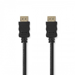 High Speed ​​HDMI™-Kabel met Ethernet | HDMI™ Connector | HDMI™ Connector | 4K@30Hz | ARC | 10.2 Gbps | 1.00 m | Rond | PVC | Zwart | Label - cvgt34000bk10