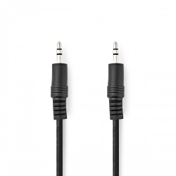 Stereo-Audiokabel | 3,5 mm Male | 3,5 mm Male | Vernikkeld | 10.0 m | Rond | Zwart | Envelop - cagp22000bk100