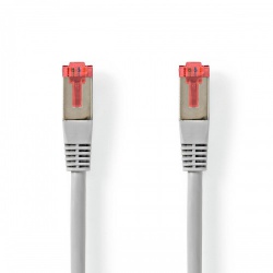 CAT6-kabel | RJ45 Male | RJ45 Male | S/FTP | 10.0 m | Rond | PVC | Grijs | Label - ccgt85221gy100