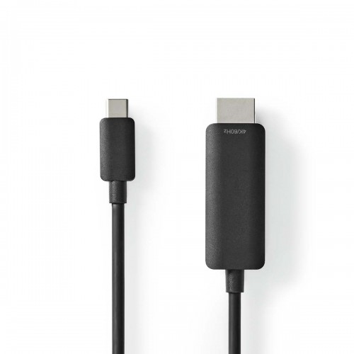 USB-C™ Adapter | USB 3.2 Gen 1 | USB-C™ Male | HDMI™ Connector | 4K@60Hz | 1.00 m | Rond | Vernikkeld | PVC | Zwart | Label - ccgl64655bk10