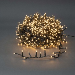 Kerstverlichting | Compacte cluster | 1200 LED's | Warm Wit | 24.00 m | Licht effecten: 7 | Binnen & Buiten | Netvoeding - clcc1200