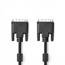 DVI-Kabel | DVI-D 24+1-Pins Male | DVI-D 24+1-Pins Male | 2560x1600 | Vernikkeld | 3.00 m | Recht | PVC | Zwart | Label - ccgl32001bk30