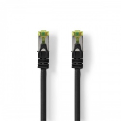 CAT7 Netwerkkabel | S/FTP | RJ45 Male | RJ45 Male | 0.25 m | Snagless | Rond | LSZH | Zwart | Label - ccgl85420bk025