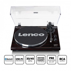 Record player with Bluetooth® transmission dark brown - lbt-288wa