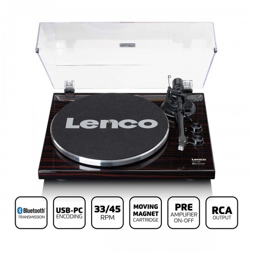 Record player with Bluetooth® transmission dark brown - lbt-288wa