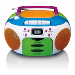 Draagbare radio met CD en cassette Kids Multi Colour - scd-971