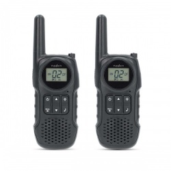 Walkie talkie Set | 2 Handsets | Tot 10 km | Frequentiekanalen: 8 | PTT / VOX | tot 3 uur | Koptelefoonoutput | Zwart - wltk1050bk