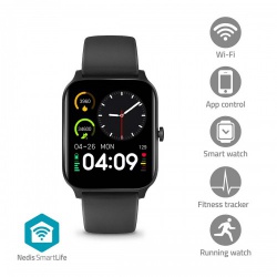 SmartLife-horloge | LCD | IP68 | Maximale gebruiksduur: 14400 min | Android™ / IOS | Zwart - btsw30bk