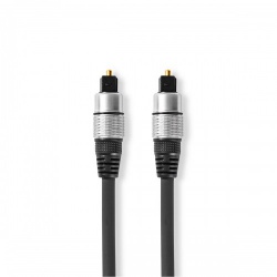 Optische Audiokabel | TosLink Male | TosLink Male | 5.00 m | Rond | PVC | Antraciet | Doos - cagc25000at50