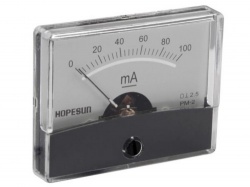 analoge paneelmeter voor dc stroommetingen 100ma dc / 60 x 47mm - aim60100