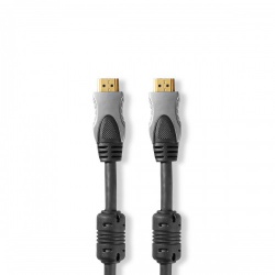 High Speed ​​HDMI™-Kabel met Ethernet | HDMI™ Connector | HDMI™ Connector | 4K@30Hz | 10.2 Gbps | 10.0 m | Rond | PVC | Antraciet | Doos - cvgc34000at100